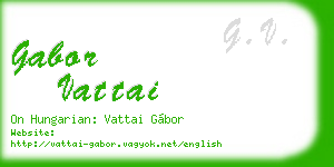 gabor vattai business card